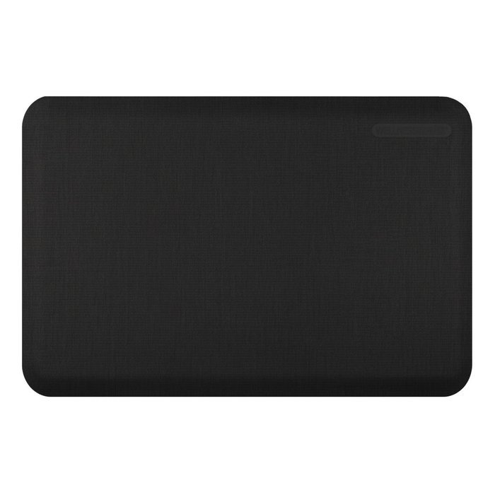 WellnessMats Anti-Fatigue 36 Inch by 24 Inch Linen Motif Kitchen Mat, Grey N10