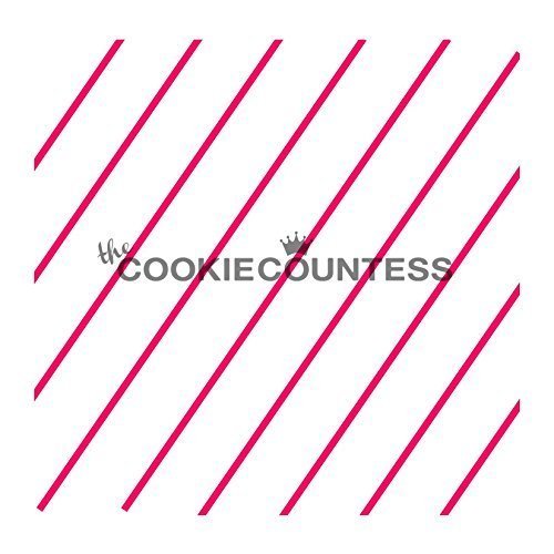 The Cookie Countess Diagonal thin stripe stencil