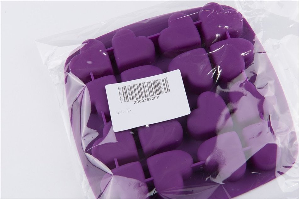 16 Cavity Heart Shape Silicone Handmade DIY Cake Chocolate Jello Mold for Wedding N5