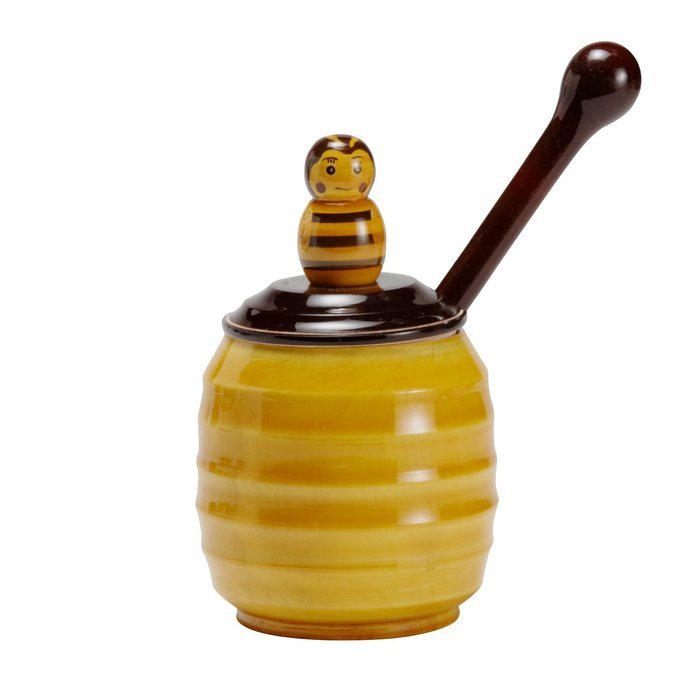 Creative Yellow Ceramic Honeypot 'Bee Mine Honeypot'
