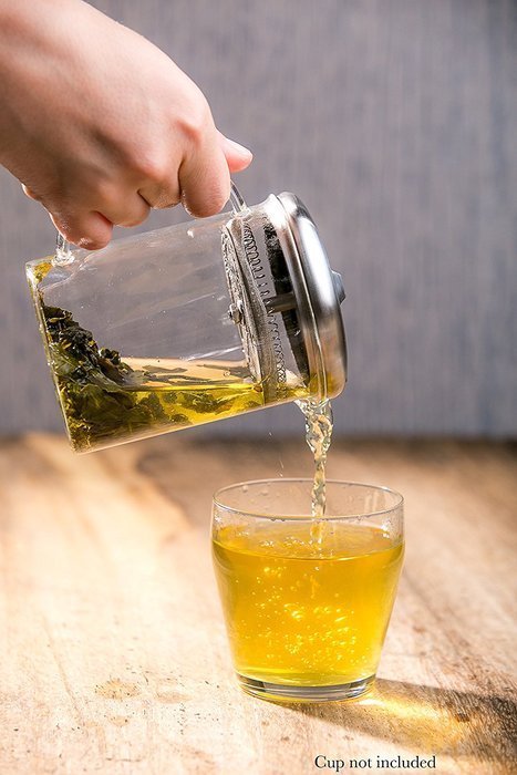 Loose Leaf Tea Strainer & Infuser Glass Teapot - 13.5 Ounces Simple Steeper N3