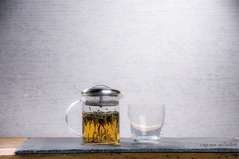 Loose Leaf Tea Strainer & Infuser Glass Teapot - 13.5 Ounces Simple Steeper N6