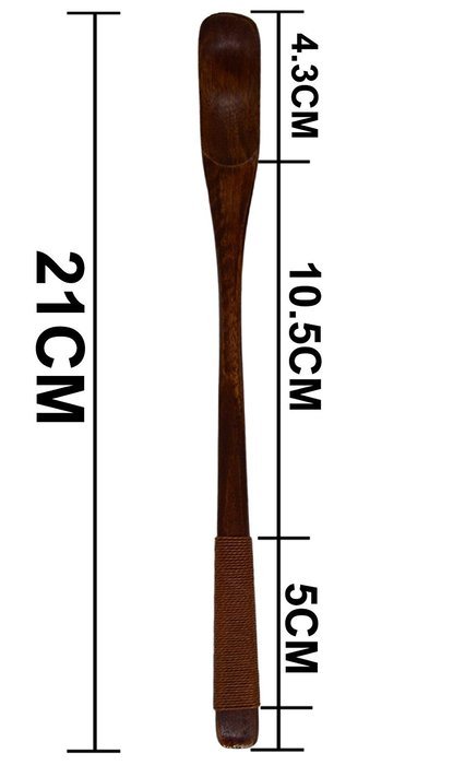 8-1/3 Inch High-grade Long Handle Nanmu Wooden Tea Coffee Mixing Measuring Spoon, Set of 2 (4) N20