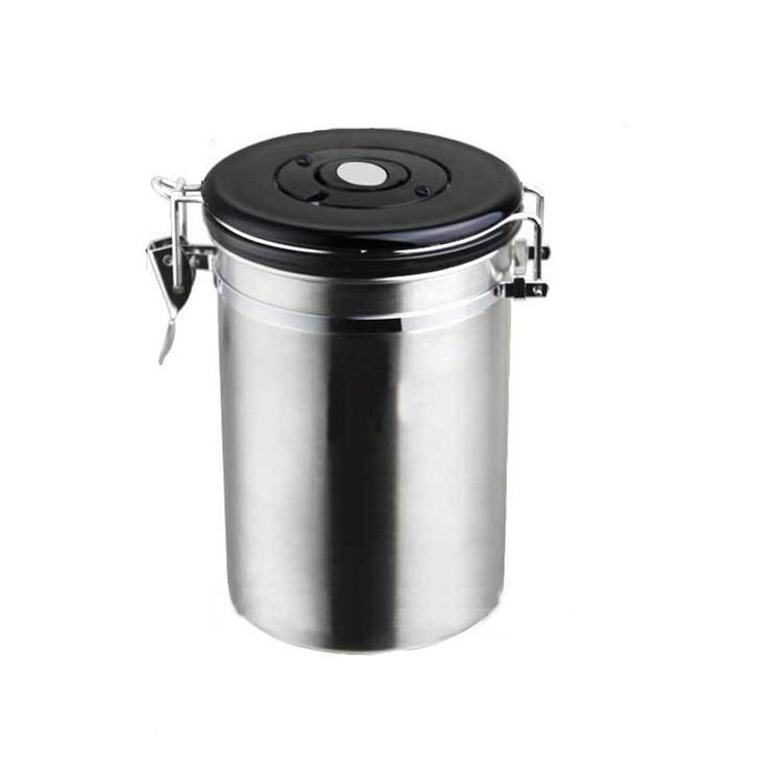 Meiruian Coffee Vacuum Sealed Canister,Stainless Steel Storage Container 1800ML N2