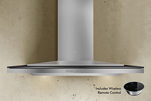 Zephyr ALA-M90BBX 36" ARC: Layers Series Wall Mount Hood with Capacitive Touch Controls Wireless Remote and CleanAir... N4