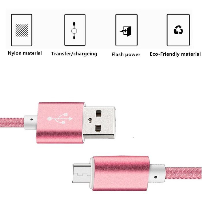 KingCool Micro USB Charge Cable 3 Pack 3.3 ft/1m Durable Braided Nylon V8 High Speed USB Data Transfer Cable Data... N11