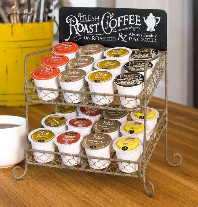 Vintage Inspired, Roast Coffee, K-Cup and Creamer Caddy