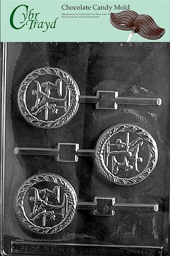 Cybrtrayd S072 Female Gymnast Lolly Chocolate Candy Mold with Exclusive Cybrtrayd Copyrighted Chocolate Molding...