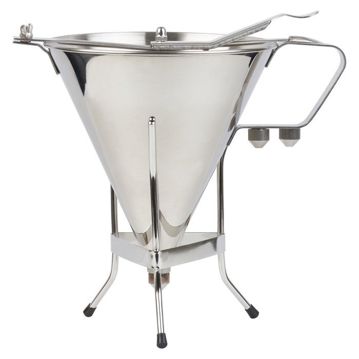 The #1 Professional Confectionery FUNNEL + sturdy STAND with 3 NOZZLES - Premium commercial quality stainless... N6