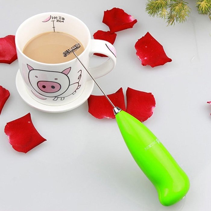 GOTD Electric Milk Frother Handheld Milk Wand Mixer Frother for Latte Coffee Hot Milk Drinks Stirrer Egg Beater... N18