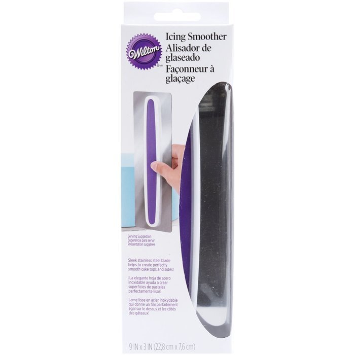 Wilton ICING SMOOTHER Decorating Tool Stainless Steel Comfort Grip