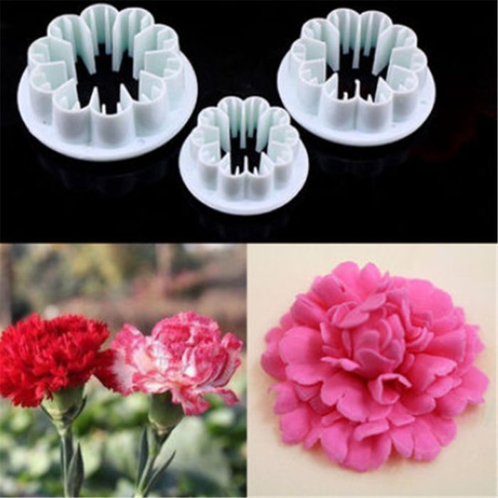 SNW Carnation Embossing Dies Printing Tools Fondant Mold Soap Silicone Bakeware Chocolate Mold Cake Decoration... N2