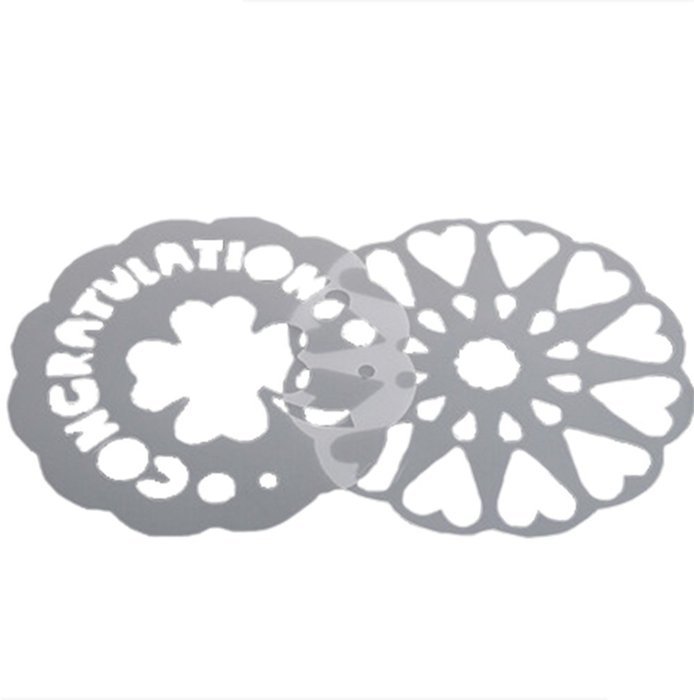 Aimeart 6 Pcs Cake Stencil Baking Tools Baking Supplies Cake Tiramisu Top Decoration Set N5