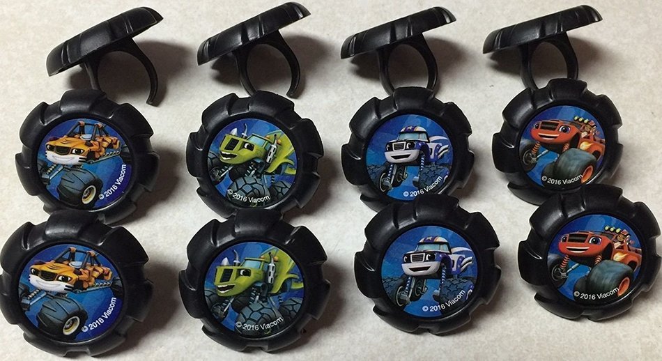 MONSTER Truck Blaze & the Machine Zeg Stripes Darington (24) CupCake Party Rings