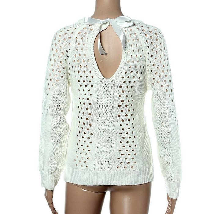 Backless Knitwear Outwear,Morecome Women Long Sleeve Loose Cardigan Knitted Sweater (XL) N2