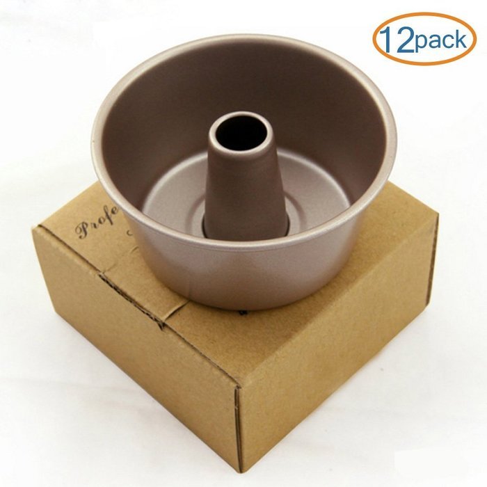 LOHOME Quiche Pan, Set of 12 PCS Bakeware Nonstick Tart/Quiche Pans Cupcakes Torte Souffle Cheesecake Egg Tart... N4