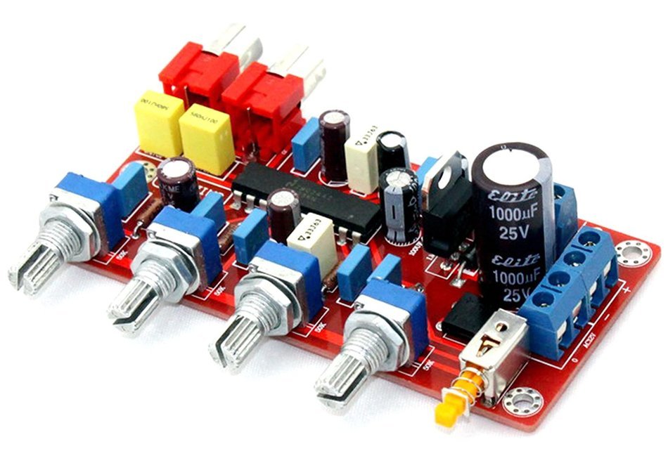 LM1036 Preamplifier Tone Board with Volume Controler Capcitor 1000UF/25V N4