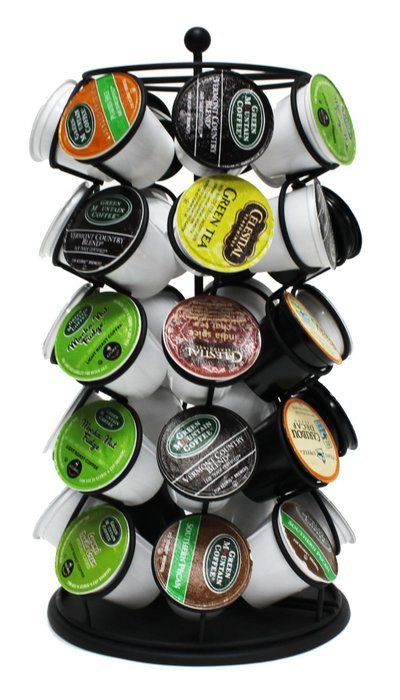 Danny's World 35 Pod K-Cup Holder, K-Cup Carousel, Coffee Pod Organizer (Chrome) N2