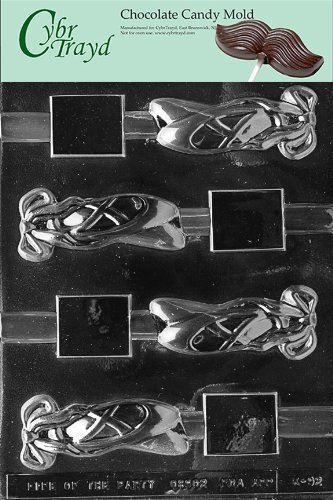 Cybrtrayd K092 Ballet Slippers Pretzel Chocolate Candy Mold with Exclusive Cybrtrayd Copyrighted Chocolate Molding...