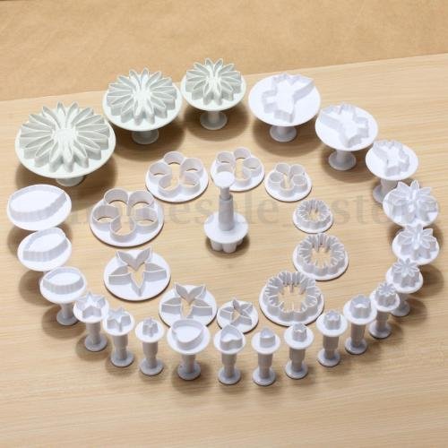 33pcs Pastry Cutters Tools Sugarcraft Cake Decorating Mold Fondant Icing Plunger N2