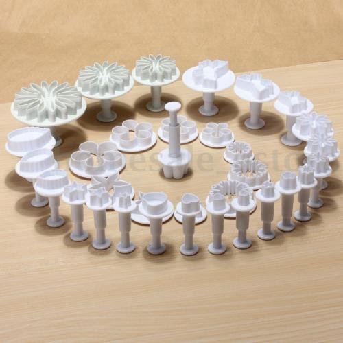 33pcs Pastry Cutters Tools Sugarcraft Cake Decorating Mold Fondant Icing Plunger N3