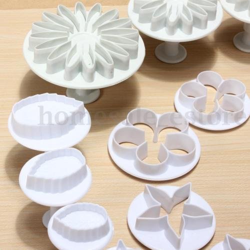 33pcs Pastry Cutters Tools Sugarcraft Cake Decorating Mold Fondant Icing Plunger N4