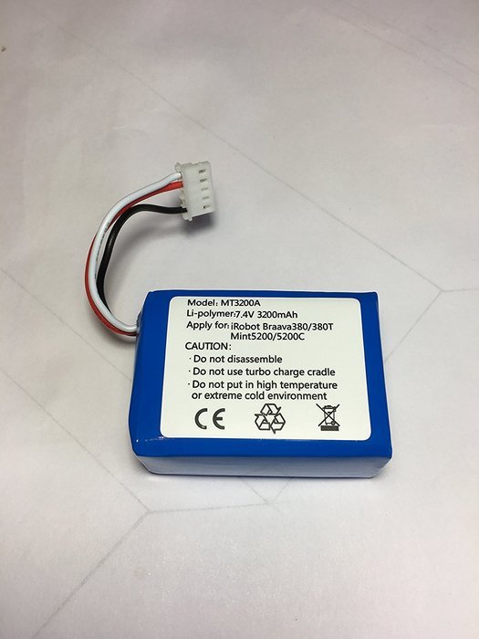 Extended Runtime Lithium Polymer Battery Braava 380t 3200mAh 7.4v NI-MH ion Mint plus N2