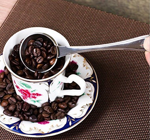 Minigianni Thick Endurance Stainless Steel 1 Tablespoon Measuring Coffee Scoop Spoon, Set of 2 N3
