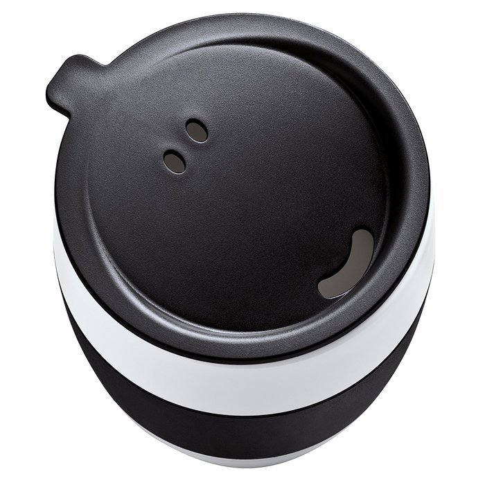Koziol Insulated Cup Aroma To Go with Mustard Green Lid and Hand Grip N4