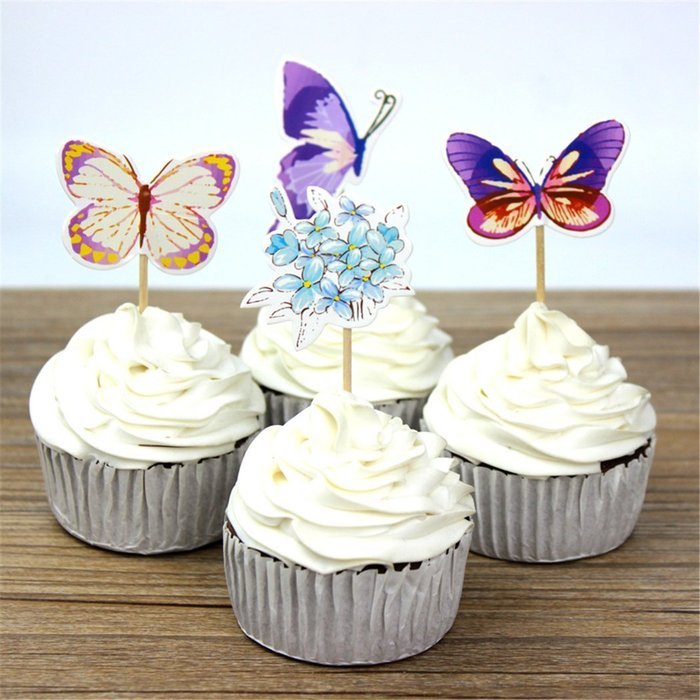 Yunko Set of 24 Farm Animals Cake Cupcake Decorative Cupcake Topper for Kids Birthday Party Themed Party Baby... N26