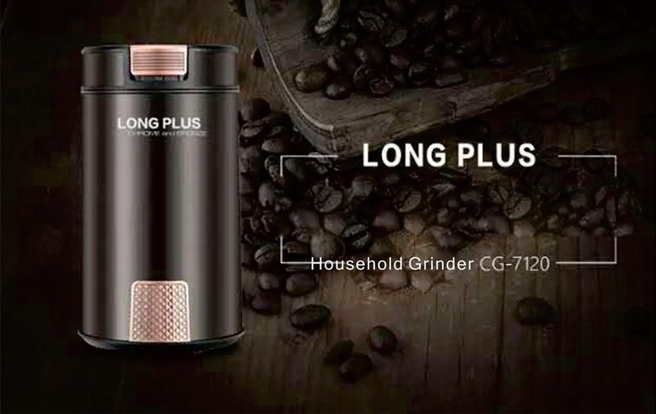 Long Plus CG8120 Electric Coffee and Spice Grinder with Patented Thickening Dual Stainless Steel Blades and Strongest... N12
