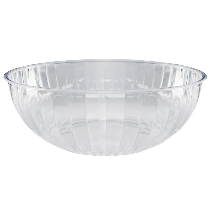 Party Essentials N926855 Hard Plastic 192-Ounce Serving Bowl, Neon Orange N5