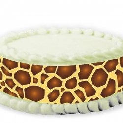 Safari Giraffe Print Border Edible Image N2