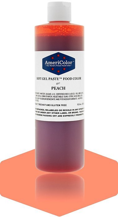PEACH 13.5 Ounce Soft Gel Paste Food Color