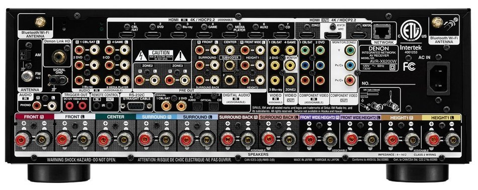 Denon AVRX6200W 9.2 Channel Full 4K Ultra HD AV Receiver with Bluetooth and Wi-Fi N3