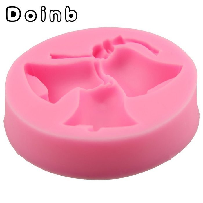 Doinb Christmas Trees Santa Claus Snowman Deer FDA Silicone Fondant Molds Outer Size 7.3x7.3x1.2cm GJM-2800 N13