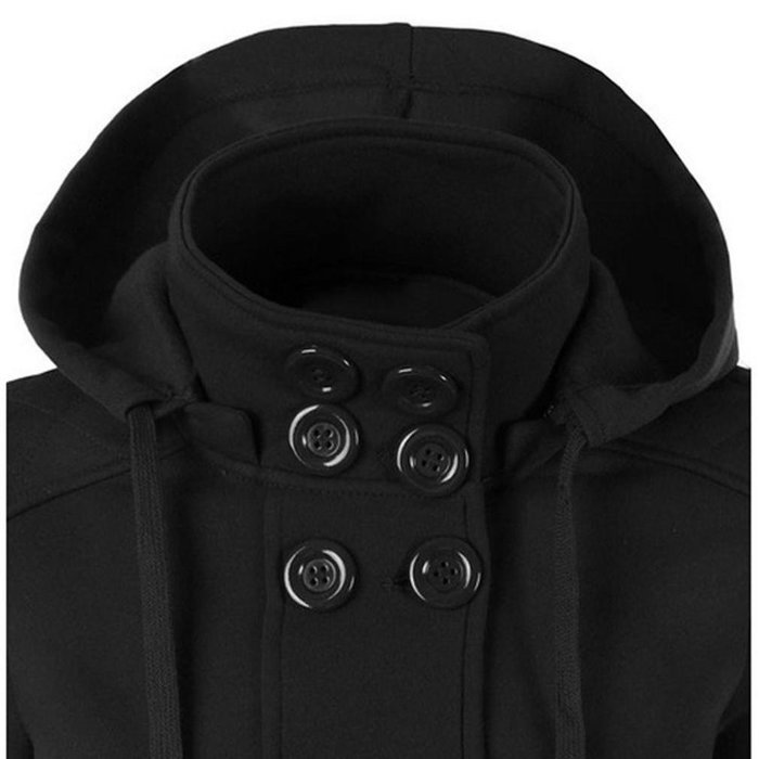 Outwear,Morecome Winter Women Warm Double-breasted Hooded Slim Jacket N10