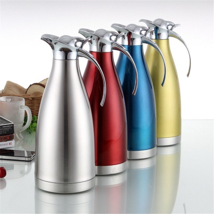 Buy Allamazing Stainless Steel Vacuum Insulated Thermal Carafe Double Wall Coffee Pot Water Pitcher 2L Capacity... N11
