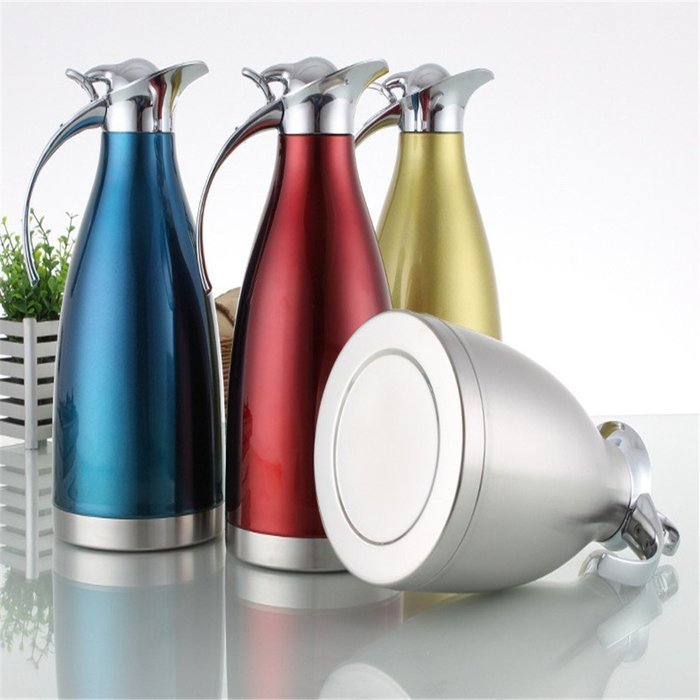 Buy Allamazing Stainless Steel Vacuum Insulated Thermal Carafe Double Wall Coffee Pot Water Pitcher 2L Capacity... N12