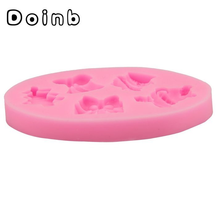Doinb Christmas Trees Santa Claus Snowman Deer FDA Silicone Fondant Molds Outer Size 7.3x7.3x1.2cm GJM-2800 N20