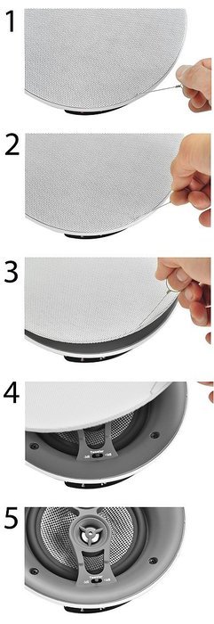 OSD Audio MK690TT 6.5-inch 150-Watt Trimless Thin Bezel Kevlar Dual Voice Coil In-Ceiling Stereo Speaker, Single N7