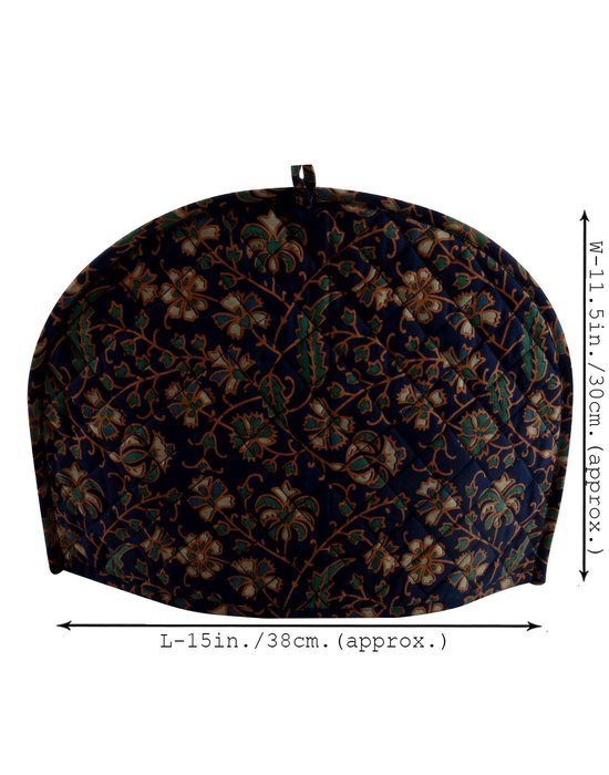 Blue Tea Cosy Cotton 15x11 Tea Cozy Printed Floral By Rajrang N9
