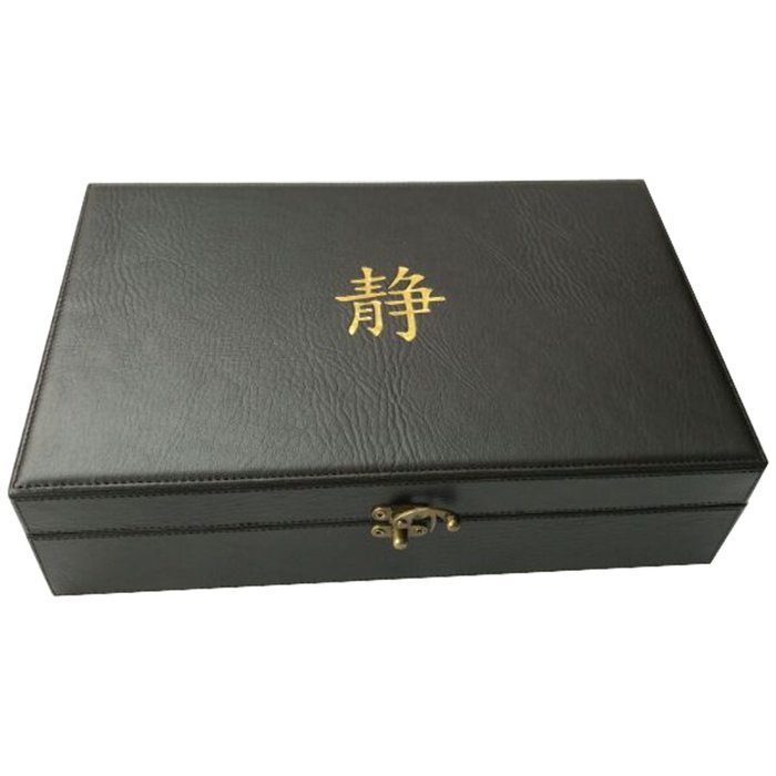 Serenity Tea Wooden and Leather Tea Box With 8 Equally Divided Compartments N9