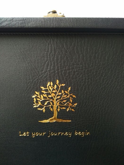 Serenity Tea Wooden and Leather Tea Box With 8 Equally Divided Compartments N11