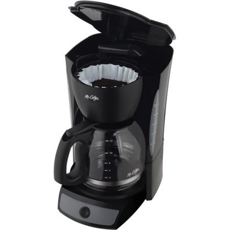 BLACK 12-Cup Switch Coffee Maker, CG12; On/Off indicator light, Water Windows for easy filling N5