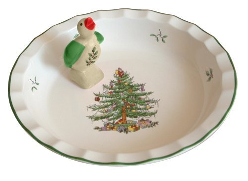 Spode Christmas Tree Pie Dish with Pie Bird