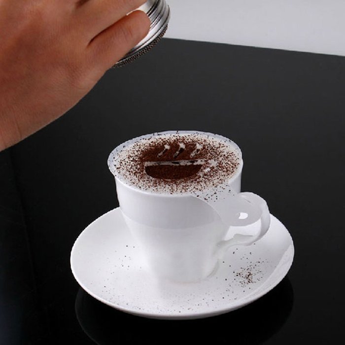 Corner Biz Home - Barista Creative Coffee Art Stencils Template Set 16pcs N5