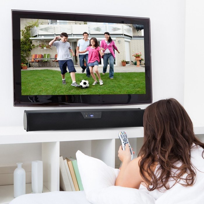 PYLE PSBV320BT Bluetooth Digital Soundbar Speaker System with FM Radio & Remote Control N4