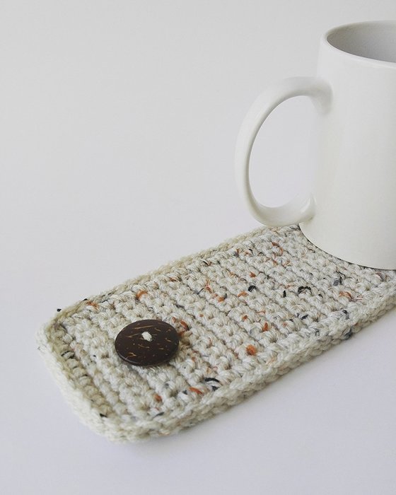 Handmade Coffee Mug Cozy Oatmeal N3