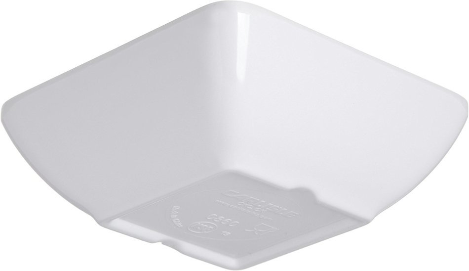 Carlisle 086002 Melamine Single Square Ramekin, 2-oz. Capacity, 2-3/4 x 2-3/4 x 1", White (Case of 48) N4
